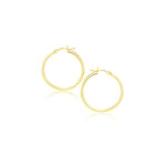 14k Yellow Gold Polished Hoop Earrings (20 mm)
