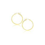 14k Yellow Gold Polished Hoop Earrings (20 mm)