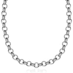 Sterling Silver Rhodium Plated Classic Rolo Chain Necklace