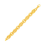 14k Yellow Gold Bracelet with Twisted Style Chain