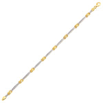 14k Two-Tone Gold Fancy Infinity Knot Line Bracelet