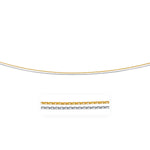 14k Two-Tone Double Strand Cable Pendant Chain 1.1mm