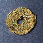 14k Yellow Gold 3.3mm Light Weight Wheat Chain