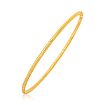 14k Yellow Gold Thin Textured Stackable Bangle