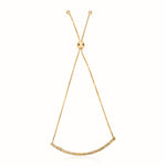 14k Yellow Gold Chain Bar Lariat Style Bracelet