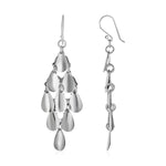 Polished Drop Earrings with Polished Teardrops in Sterling Silver
