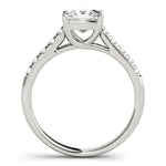 14K White Gold Trellis Set Princess Cut Diamond Engagement Ring (1 1/4 ct. tw.)