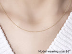 14k Yellow Gold Cable Link Chain 0.5mm