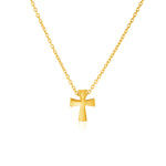 14k Yellow Gold with Cross Pendant