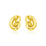 14k Yellow Gold Polished Knot Earrings