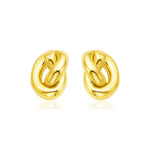 14k Yellow Gold Polished Knot Earrings