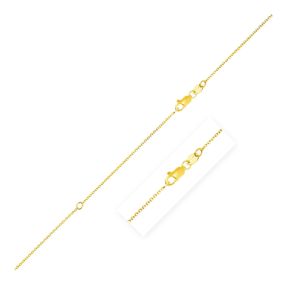 Extendable Cable Chain in 14k Yellow Gold (0.8mm)
