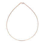 14k Rose Gold Necklace in a Round Omega Chain Style