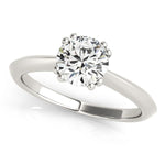 14K White Gold Double Prong Set Solitaire Diamond Engagement Ring (1 ct. tw.)