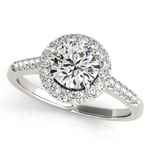 14K White Gold Halo Diamond Engagement Ring (1 3/8 ct. tw.)