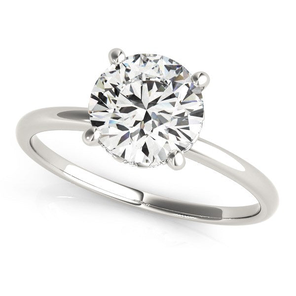 14K White Gold Prong Set Round Diamond Engagement Ring (2 ct. tw.)