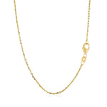 14k Yellow Gold Chain Necklace with a Shiny Flat Bar