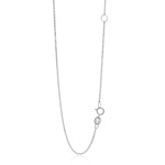 14k White Gold Adjustable Cable Chain 1.1mm