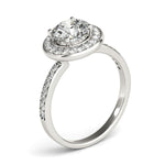 14K White Gold Round Halo Diamond Engagement Ring (1 1/2 ct. tw.)