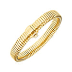 14k Yellow Gold 7 1/2 inch Cable Textured Bracelet
