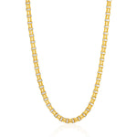 14k Two-Toned Yellow and White Gold Double Link Men's Necklace