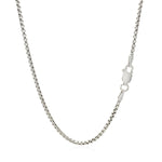 Sterling Silver Rhodium Plated Round Box Chain 1.8mm