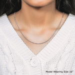 Sterling Silver 1.5mm Adjustable Sparkle Chain