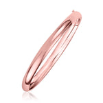 14k Rose Gold Fancy Shiny Dome Bangle