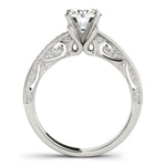 14K White Gold Antique Pronged Round Diamond Engagement Ring (1 1/8 ct. tw.)