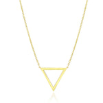 14k Yellow Gold Delta Symbol Chain Necklace