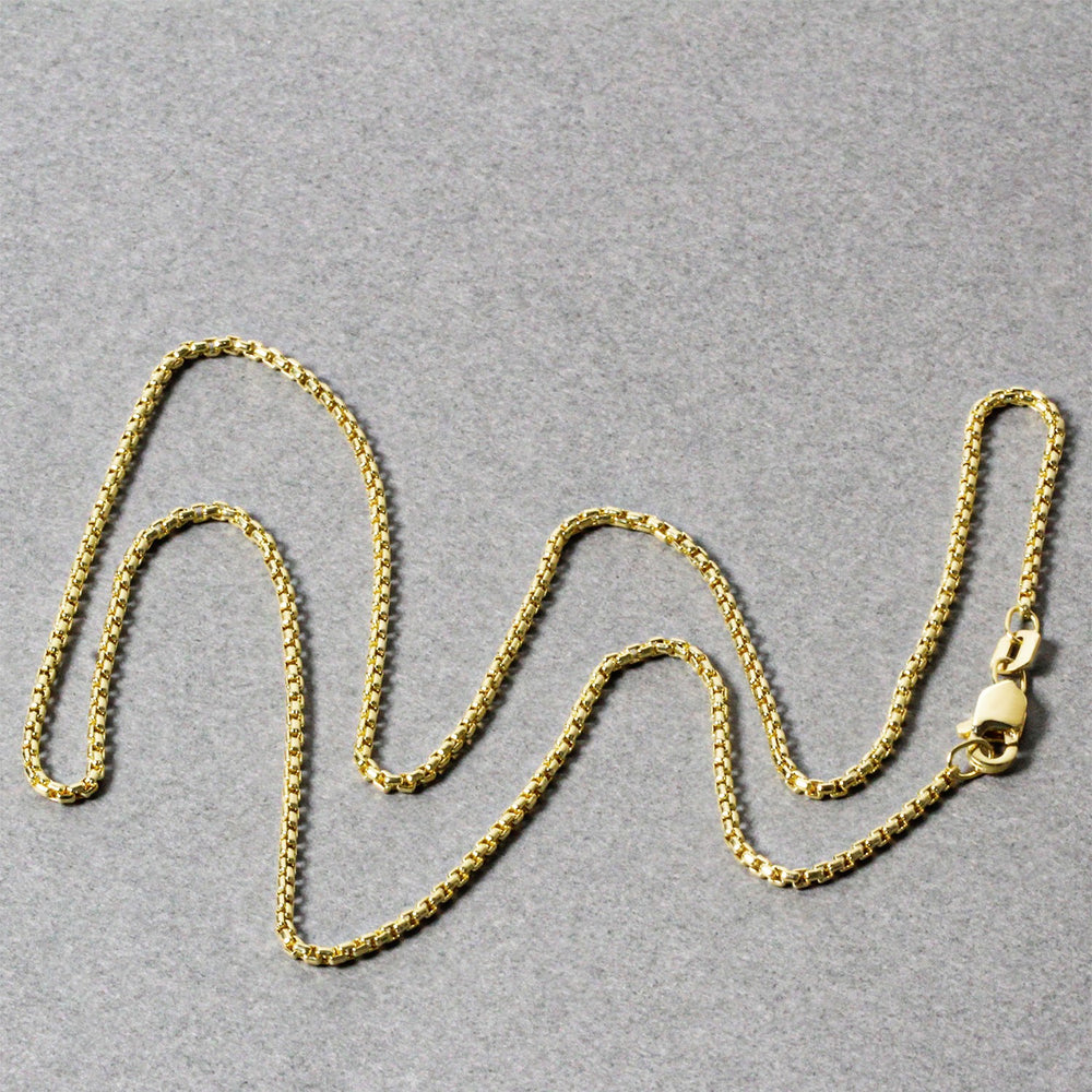 14k Yellow Gold Round Box Chain 1.35 mm