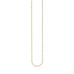 14k Yellow Gold Long Necklace with White Cubic Zirconias