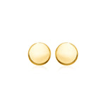 14k Yellow Gold Polished Round Post Earrings