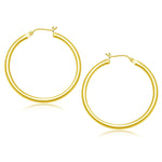 10k Yellow Gold Polished Hoop Earrings (40 mm)