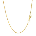 Diamond Cut Bar Links Pendant Chain in 14k Yellow Gold (1.3mm)