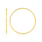 Endless Hoop Style Earrings in 14K Yellow Gold
