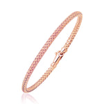14k Rose Gold Fancy Weave Motif Bangle