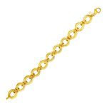 14k Yellow Gold Polished Round Link Bracelet