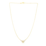 14k Two-Tone Gold Necklace with Interlaced Heart and Arrow Charm
