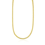 14k Yellow Gold Fox Chain Braided Motif Necklace