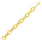 Wide Oval Link Bracelet in 14k Yellow Gold