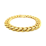 14k Yellow Gold Polished Curb Chain Bracelet