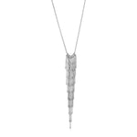 Necklace with Multi Chain Pendant in Sterling Silver