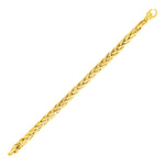 Wide Woven Rope Bracelet in 14k Yellow Gold