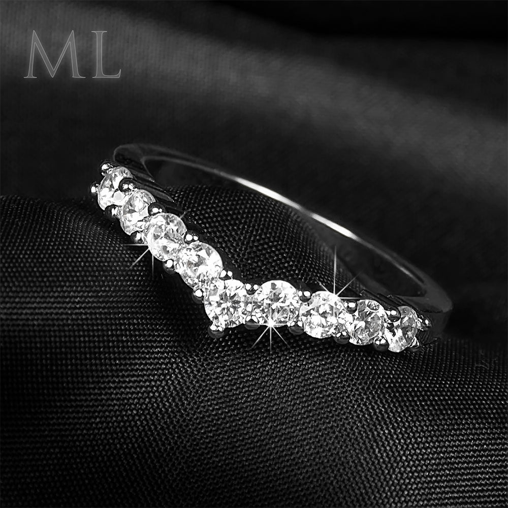 0.5 Carat CT ROUND CUT Wedding Band Engagement RING Gold Plated SIZE 5-9