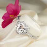 2 Carat Heart Shape Sterling Silver Cubic Zirconia Engagement Ring