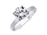 Sterling Silver 2.00 Ct Round Cut Solitaire Wedding Engagement Ring