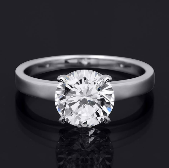Sterling Silver 2.00 Ct Round Cut Solitaire Wedding Engagement Ring