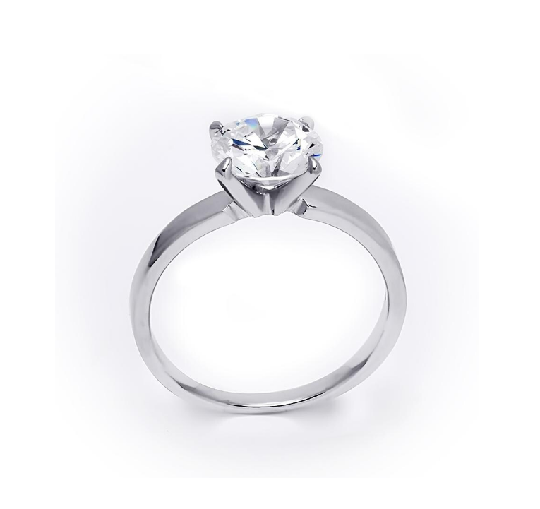 Sterling Silver 2.00 Ct Round Cut Solitaire Wedding Engagement Ring