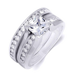 925 Sterling silver wedding set